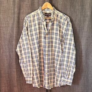 Men’s pintlar button down shirt size XL gray and blue